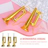 Vaguelly 10Pcs Golden Cheering Trumpets Gathering Trumpet Noise Maker Party Horns Trumpets Cheering Props for Soccer Events Carnival Party