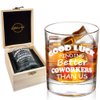 LIGHTEN LIFE Good Luck Finding Better Coworkers Than Us Whiskey Glass 12 oz,Novelty Coworker Leaving Gift in Valued Wooden Box,Farewell Gift for Coworker Boss Colleague Friend Men