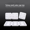 Ink Caps Holder, 30pcs Tattoo Ink Cup Tray Disposable Plastic Tattoo Ink Pigment Trays Stand for Eyebrow Ink Caps Plastic Tattoo Ink Cups Pigment Ink Caps Holder Supplies Kits