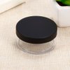 AKOAK Capacity 50 ml(1.69 oz) Empty Reusable Plastic Loose Powder Compact Container DIY Makeup Powder Case with Sifter and Lined Screw Lid,Pack of 6