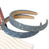 Cuizhiyu Denim Headbands for Women,0.78inch Padded Headband Girls Non Slip Hairbands Soft Fabric Hair Band Hair Accessories Pack of 6
