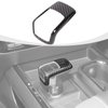 RAZPOY Gear Shift Knob Trim Cover Compatible with 2022 2023 Chevy Silverado Carbon Fiber Interior Accessories