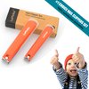 No Splash Nail Clippers Set, Best Gifts for Women Men Mom Dad Girl Boy Seniors, Stainless Steel Nail Care Kit with Nail File, Toenail Fingernail Acrylic Nail Cutter with Catcher 2PCS Orange