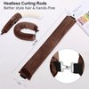 Heatless Hair Curler, Heatless Curls Overnight, Heatless Curling Rod, No Heat Hair Roller Rods Blowout Rods Jumbo Set with Hook for Women Long Hair (Brown, 2 Packs)