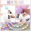 JellyArch Birthday Era Decoration DIY Giant Friendship Bracelet Balloon Kit 70 Link Balloons Tail Connected Balloon Garland 4 Letter Number Stickers for Customizable Birthday Banner Party Supplies