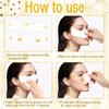 Konsait 20 Sheets Face Tattoos, Gold Star Butterfly Flowers Fake Face Tattoos, Metallic Temporary Tattoos for Women Girls, Temporary Face Tattoos for Parties Makeup Festival Accessories