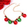 XOCARTIGE Christmas Necklace X-Mas Jingle Bell Necklaces Present Bow Pendant Necklace Present for Women Girls (D Xmas Ball)