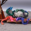 SHUWND 5pc 3D Printed Dragon Fidget Toy, Articulated Dragon, Crystal Dragon Toy, Full Articulated Dragon Crystal Dragon,Home Office Decor Executive Desk Toys