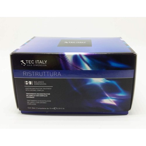 Tec Italy Recunstruct Hair Treatment Al Semi Di Lino 0.33oz 12 Count Ampolletas