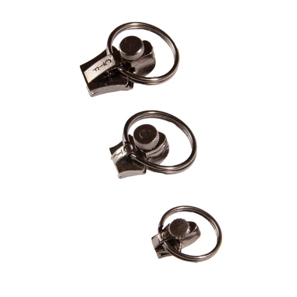 FixnZip (Black Nickel 3 Pack S,M,L) - Universal Zipper Repair Kit for Jackets, Luggage, Bags - Backpack Zipper Replacement Repair Kit - Instant Zipper Fix