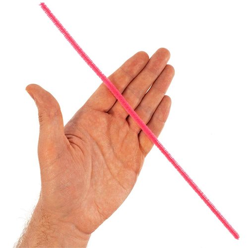 West Coast Paracord Chenille Stems – Fun Pipe Cleaners for DIY Crafts, Art, Decorations – 12 inches by 6 millimeters - Pack of 25 (Hot Pink)