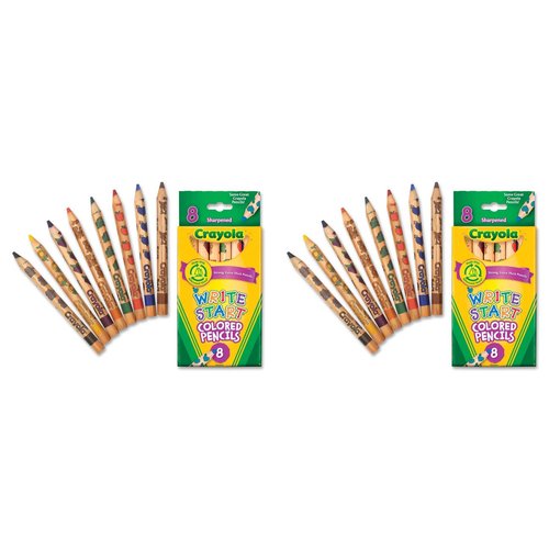 Crayola Write Start Colored Pencils,8 Pack, 2 Packs