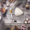 coldchill Silicone Face Mask Mixing Bowl Set, DIY Facemask Mixing Tool Kit with Silicone Mask Bowl, Facial Mask Brush, Bowl Stick Spatula, Face Mask Applicator, Measuring Cup (5 PCS＆White)