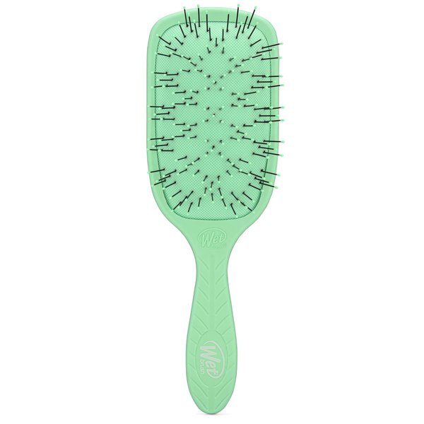 Wet Brush Go Green Thick Hair Paddle Detangling Brush, Green - Ultra-Soft IntelliFlex Bristles With AquaVent - Gently Loosens Knots While Minimizing Pain - Curly, Coarse, Long, Wet & Dry Hair