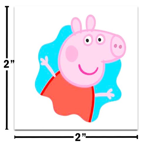 Peppa Pig Tattoos Party Favors Bundle ~ 72 Perforated Individual 2" x 2" Peppa Pig Temporary Tattoos for Kids Boys Girls (Peppa Pig Party Supplies MADE IN USA)