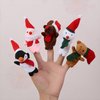 Kaemi Finger Puppets for Toddlers Soft Plush Christmas Finger Puppet Toys for Story Time Playtime Shows Party Favors, Educational Puppets for Autistic Children
