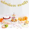 Adventure Awaits Banner, Wedding Engagement Party Bunting Decor, Congrats Grad, Birthday Retirement Sign Graduation Party Decorations Gold Glitter