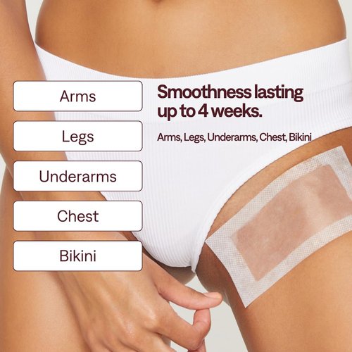 No Mo-Bush Hair Waxing Kit - As Seen On Shark Tank - Wax Strips for Body Waxing and Bikini Waxing - 16 Count