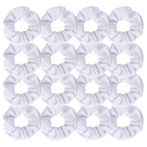 Semato 16 Pack White Velvet Scrunchies Hair Ties Elastics Ponytail Holder Hair Bands Scrunchie Accessories for Women and Girls