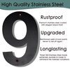Cobata Modern House Numbers-10 Inch High Stainless Steel Home Address Numbers/Floating Appearance/Easy to Install/Black/Number 4