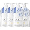 Olay Exfoliating Body Wash for Women with Sea Salt & Vitamin B3, 33 fl oz (Pack of 4)