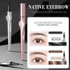 Easilydays Brown Eyebrow Liquid Pencil with Two Tipped Micro-Fork, Waterproof & Smudge Proof Liquid Eyeliner Felt Tip Applicator, High Pigmented Liner, Long-Lasting, Quick Drying for Women, 01 Brown