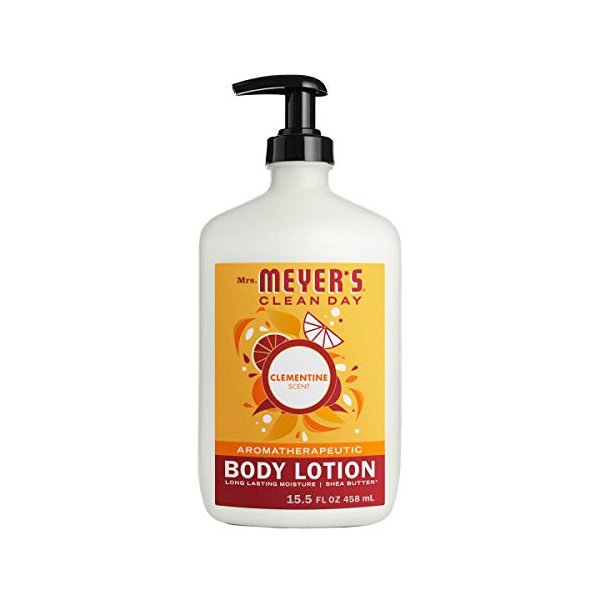 Mrs. Meyer's Clean Day Body Lotion for Dry Skin, Non-Greasy Moisturizer Made with Essential Oils, Cruelty Free Formula, Clementine Scent, 15.5 oz (Pack of 1)