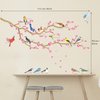 DECOWALL DWL-2009 Garden Birds and Cherry Blossom Wall Stickers Wall Decals Peel and Stick Removable Wall Stickers for Kids Nursery Bedroom Living Room d?cor