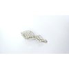 Generic Small clear crystal oval flower alligator hair clip for fine thin hair