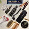 FEBOTE Beard Care Kit for Men - Premium Grooming & Care Set with Beard Wash, Oil, Balm, Brush, Massager Roller and Scissors - Gift Ready Kit for Him Husband - Father's Day Valentine's Day Christmas