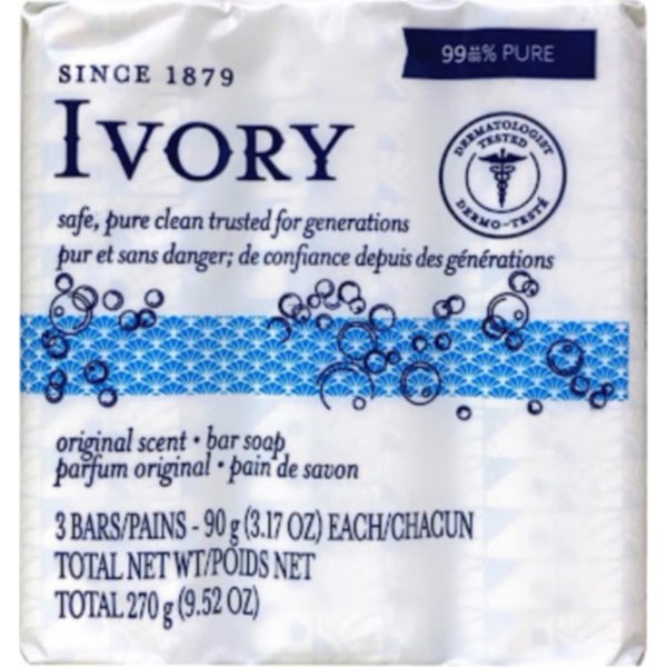 Ivory Original Bar Soap, 3.1 oz - 3 ea