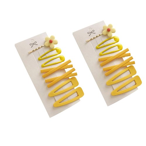 14Pcs Yellow Sweet Flower Clips,Barrette Bobby Pin Hair Clips Decoration Elegant Gold Gifts Hairpin for Women Girl Hair Clips Clips and Barrettes Hair Accessories