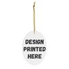 Funny Labrador Retriever White Cream Lying Personalized Name Gifts 2025 Christmas Tree Ornaments Oval Ceramic