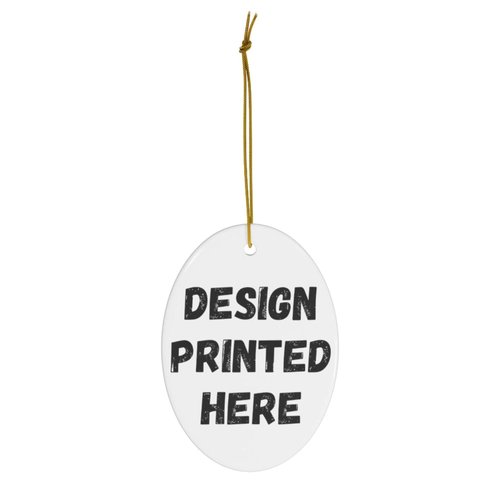 Funny Labrador Retriever White Cream Lying Personalized Name Gifts 2025 Christmas Tree Ornaments Oval Ceramic