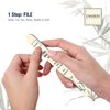 Onsen Secret Japanese Nail File Buffer and Shine Kit - Professional Nail File, 3-Way Nail Buffer Block w/Free Replacement Pads & Nail Strengthening Reboot Oil for Healthy Nails, Nail Reboot Kit, 1pk