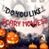 Halloween Banner, Glitter Do You Like Scary Movies Wall Banner Hanging Garland Creepy Horror Scream Movie Night Party Decorations for Halloween Themed Birthday Party Decoration Supplies