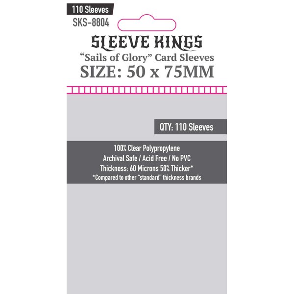Sleeve Kings Sails of Glory Card Sleeves (50x75mm) - 110 Pack, 60 Microns