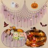 YELIENM Stuffed Animals Net or Hammock with Halloween String Lights, 59 inch Toy Hammock Halloween Gifts for Kids Hanging Stuffed Animal Storage Halloween Room Decor Halloween Lights Indoor