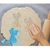 Moose Goods Woodland Animal Cookie Cutters Set of 4 - Animal Shaped Cookie Stamps & Cutters, Easy to Use Shaper - For Baking & Kitchen, Food Grade Material - Deer, Fox, Owl, & Squirrel - Baby Blue