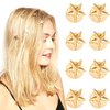 NAISKA 8PCS Gold Star Hair Accessories Spiral Hair Pins Wedding Stars Hair Clips Bridal Headpieces Decoration Loc Dreadlock Accessories Hair Jewelry for Women and Girls (Gold)