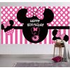 Minnie Mouse 3rd Birthday Backdrop, Minnie Mouse 3rd Birthday Banner Party Supplies, Minnie Mouse 3rd Birthday Decorations, Third Birthday Photography Background (6.6 x 3.3 ft)