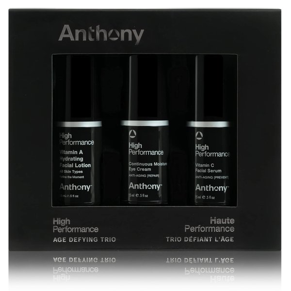 Anthony High Performance Trio Kit. Includes Eye Cream (0.5 Fl Oz), Vitamin C Facial Serum (0.5 Fl Oz), and Vitamin A Hydrating Facial Lotion (0.5 Fl Oz). Anti-Aging Powerful Trio for All Skin Types