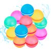 Yohaki water reusable water balloons magnetic silicone for pool outdoor bath backyard slides refillable summer bunch toy outdoor silicone biodegradable party quick essentials games(12)