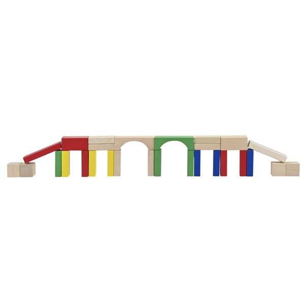 Discovery Toys Stack & Build Wood Blocks My First Toddler Block Set