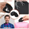 6 PCS Pocket Palm Combs for Men Black Shampoo Comb Hair Brush Scalp Massager Brush Comb Mini Finger Brush Scalp Comb for Home Travel Use