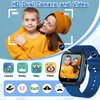 Kids Smart Watch Gift for Boys Ages 3-12, IP67 Waterproof, 32 Puzzle Games, HD Touchscreen Dual Camera Vedio Pedometer Music Player, Kids Watch Toy Birthday Gifts for Boys Ages 5 6 7 8 9 10 (Blue)