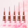Nail Art Liner Brushes - Eptbsdu 5PC Nail Art Brush for Long Lines, Liner Brush UV Gel Polish Painting Nail Design Brush Metal Handle Nail Drawing Pens, Sizes 4/8/12/20/25mm