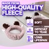 Face Wash Headbands for Women - Coral Headband for Washing Face Spa Headband for Makeup Hair Headband Elastic Fleece Headband - Yoga Headband Bath Spa Accessories Deer Ear Girls Headbands (B, Coffee)
