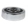 Buddies Silver Round Metal Ashtray Built-In Extinguisher and Storage 5 1/2"