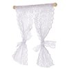 Kisangel 3pcs Dollhouse Curtains Toy Lace Wood